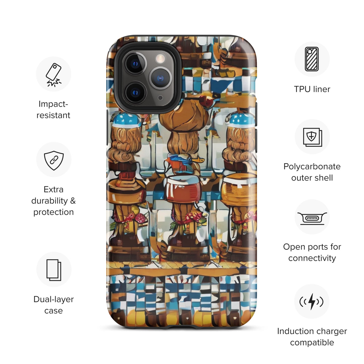 African Print Tough Case for iPhone®