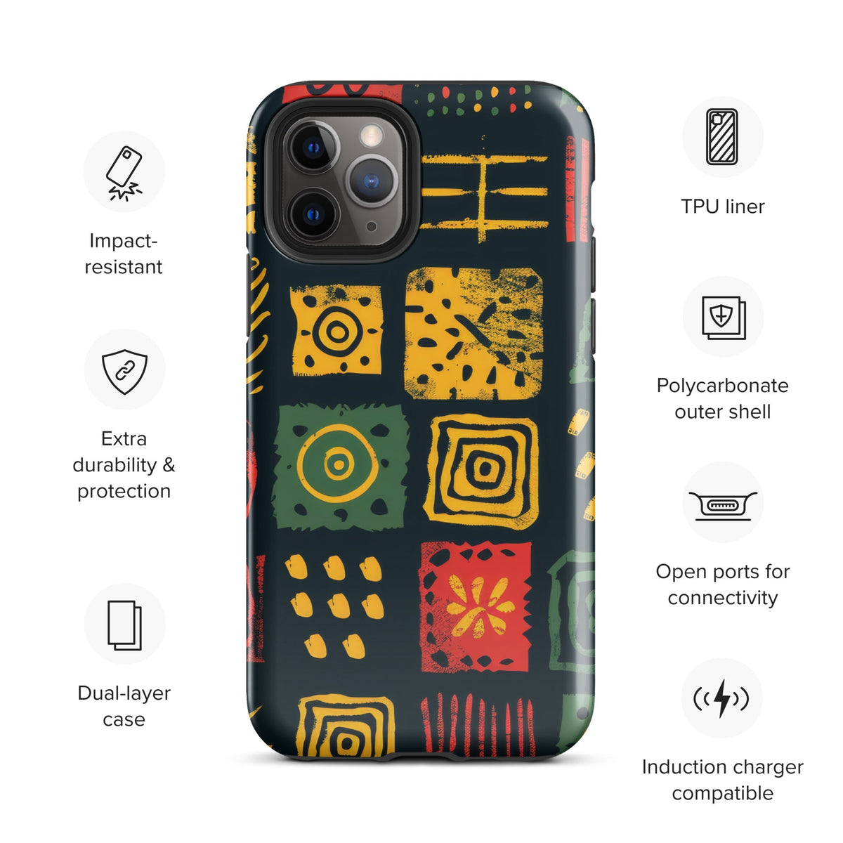 African Print Tough Case for iPhone® Funky African