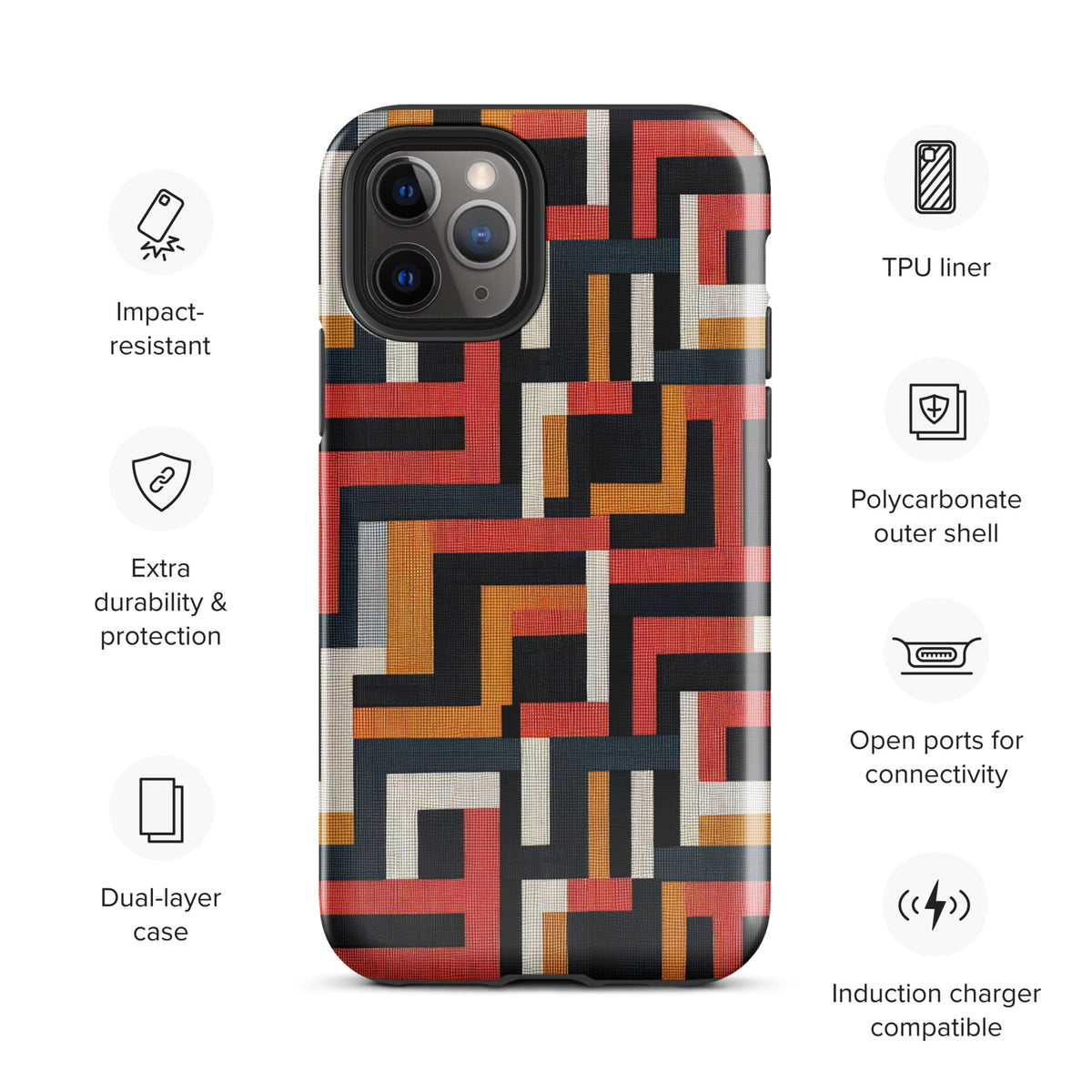 African Print Tough Case for iPhone® Funky African