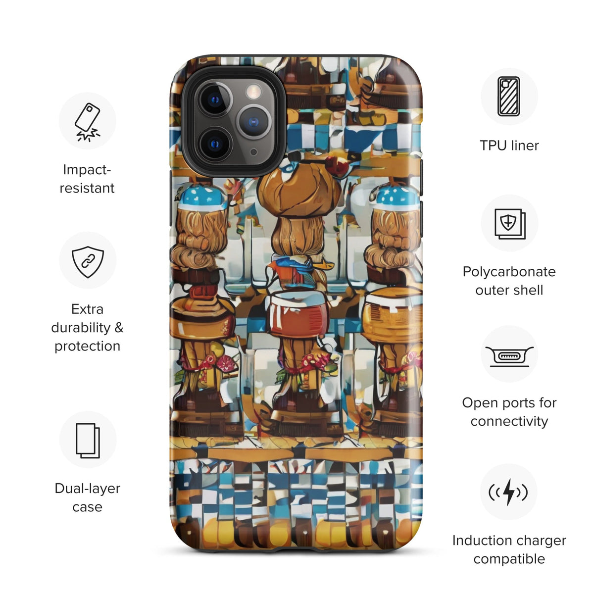 African Print Tough Case for iPhone® Funky African