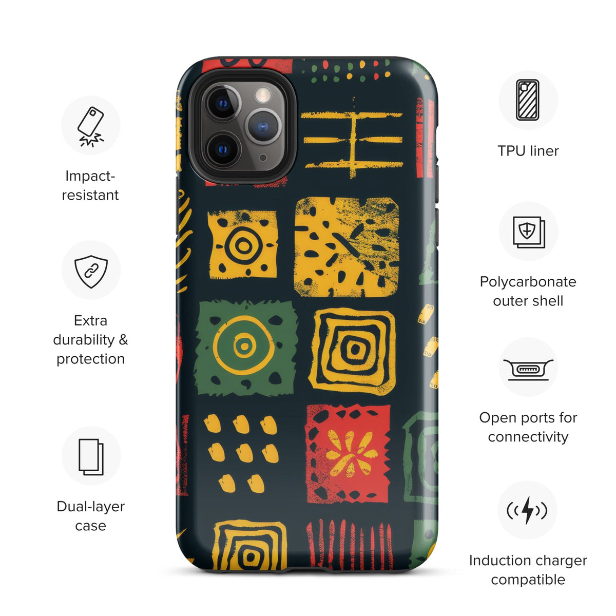 African Print Tough Case for iPhone® Funky African