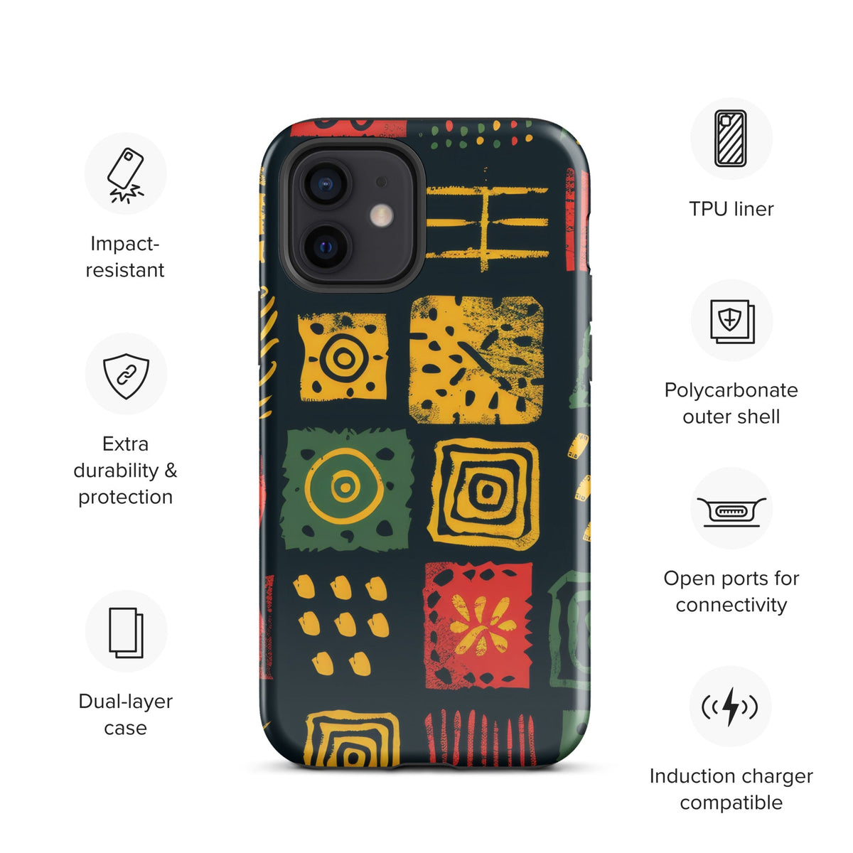 African Print Tough Case for iPhone® Funky African