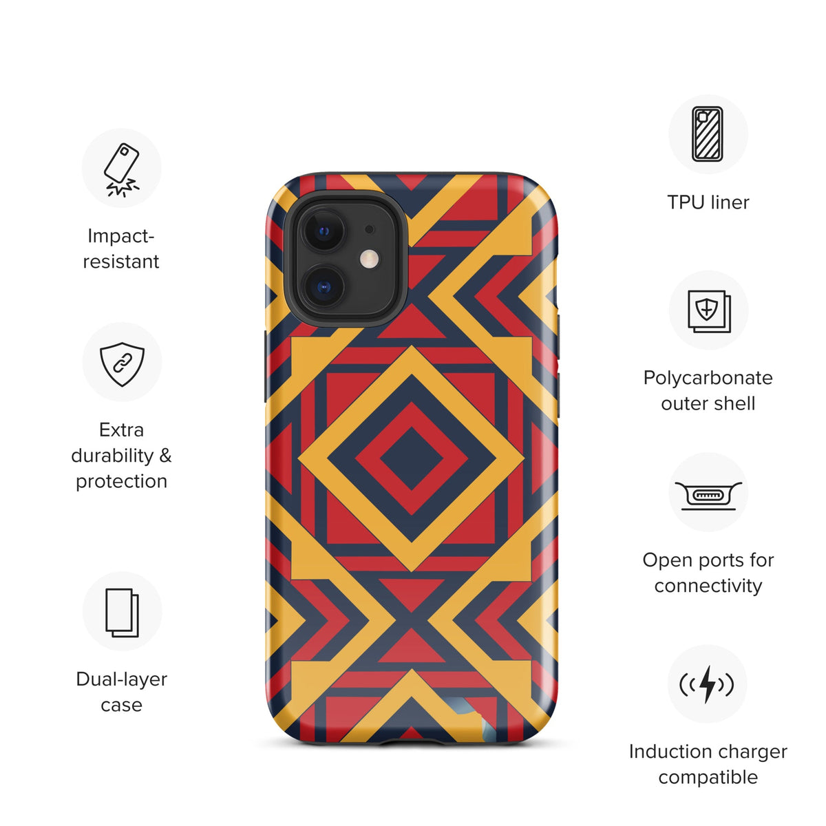 African Print Tough Case for iPhone® Funky African