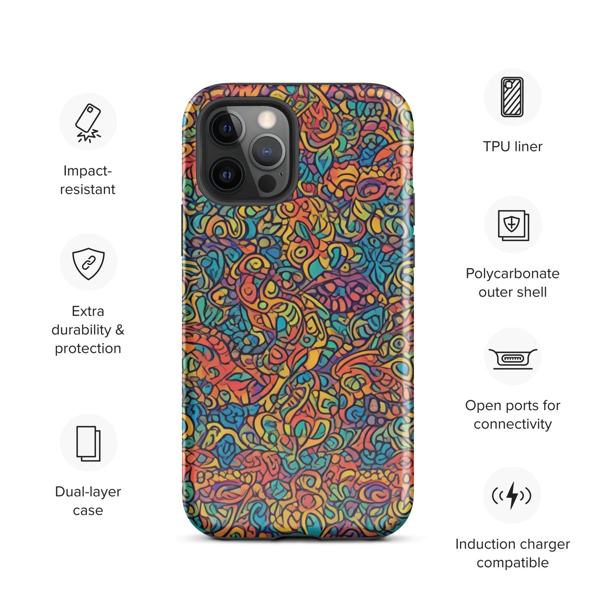 African Print Tough Case for iPhone® Funky African