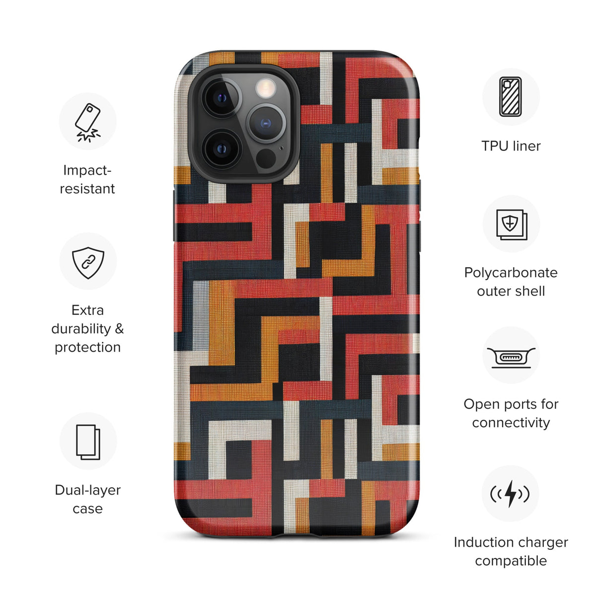 African Print Tough Case for iPhone® Funky African
