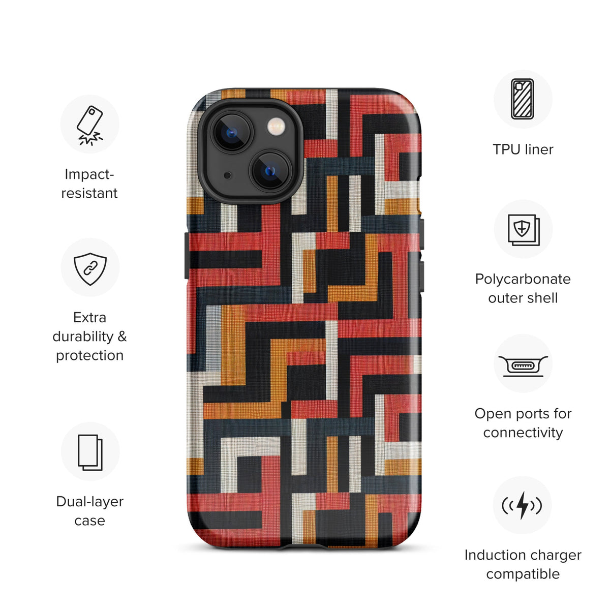 African Print Tough Case for iPhone® Funky African