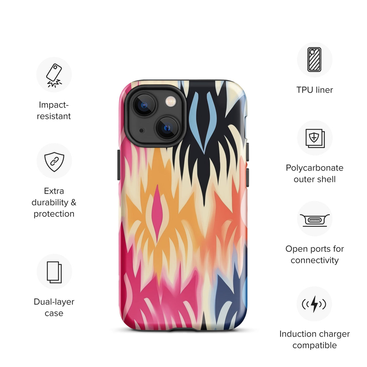African Print Tough Case for iPhone® Funky African