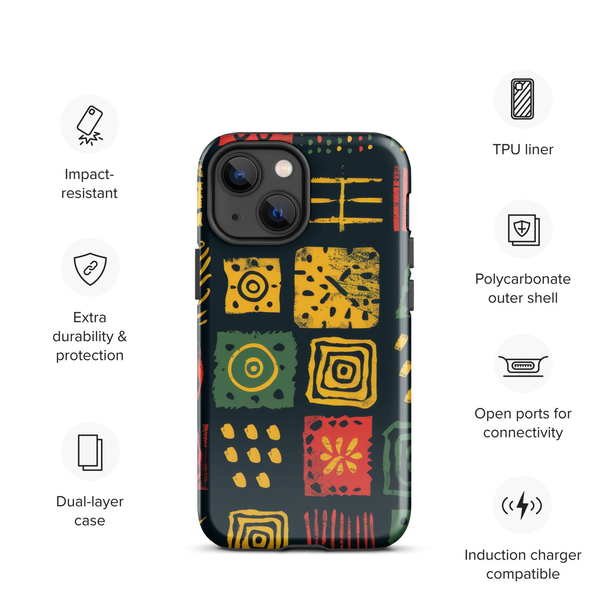 African Print Tough Case for iPhone® Funky African