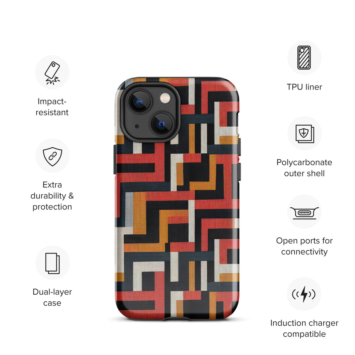 African Print Tough Case for iPhone® Funky African