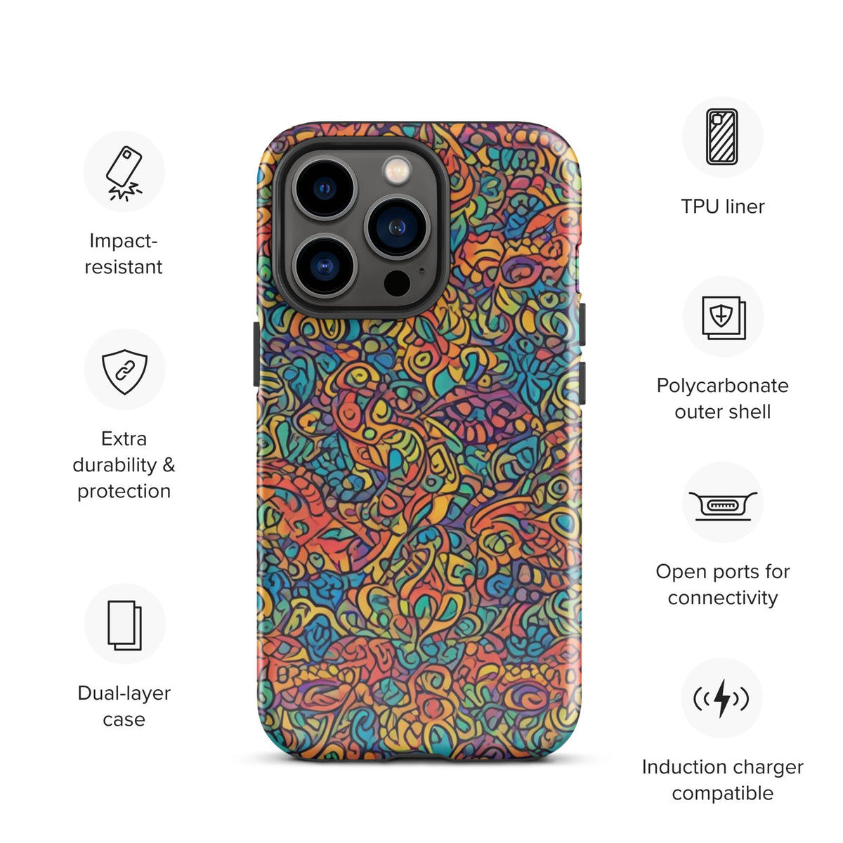 African Print Tough Case for iPhone® Funky African