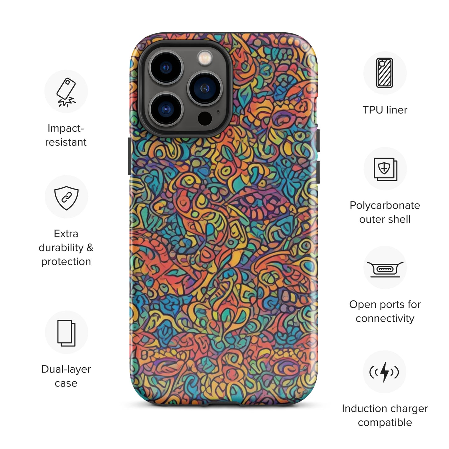 African Print Tough Case for iPhone®