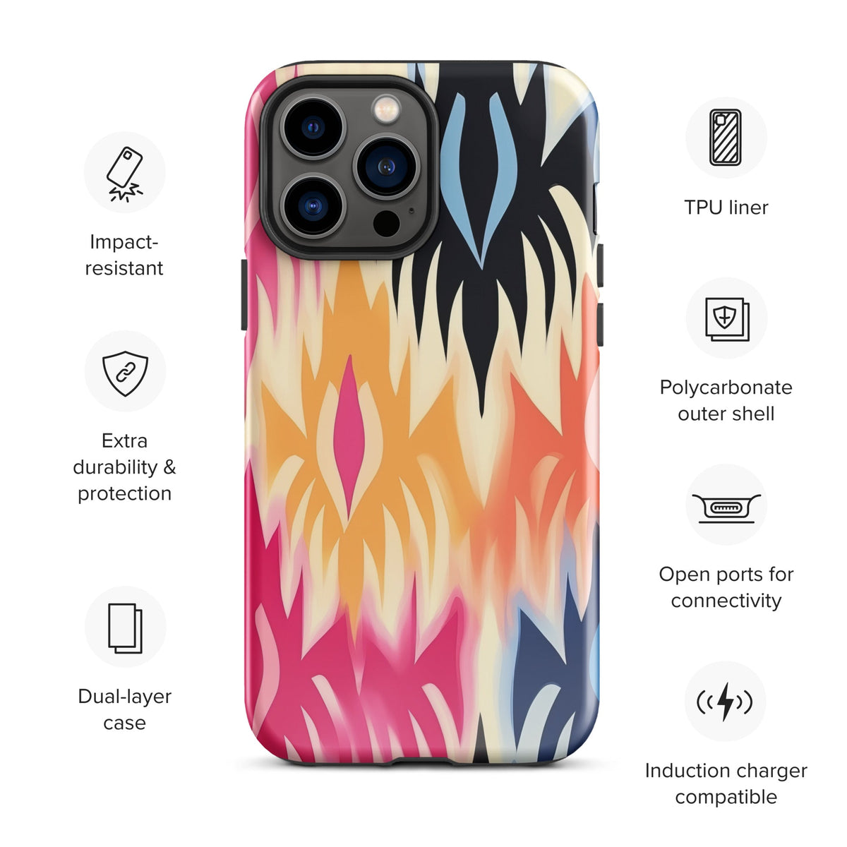 African Print Tough Case for iPhone® Funky African