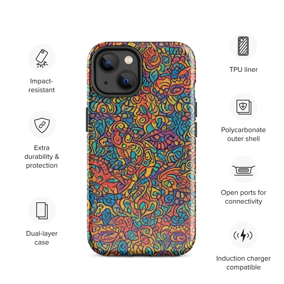 African Print Tough Case for iPhone® Funky African