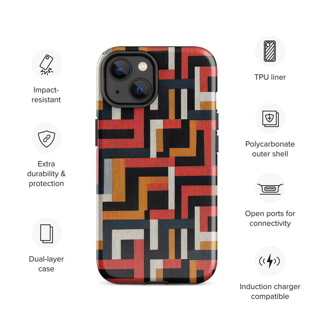 African Print Tough Case for iPhone® Funky African