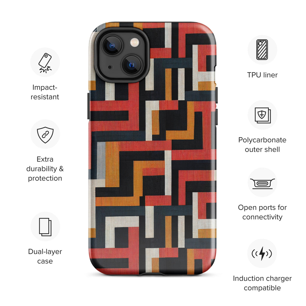 African Print Tough Case for iPhone® Funky African