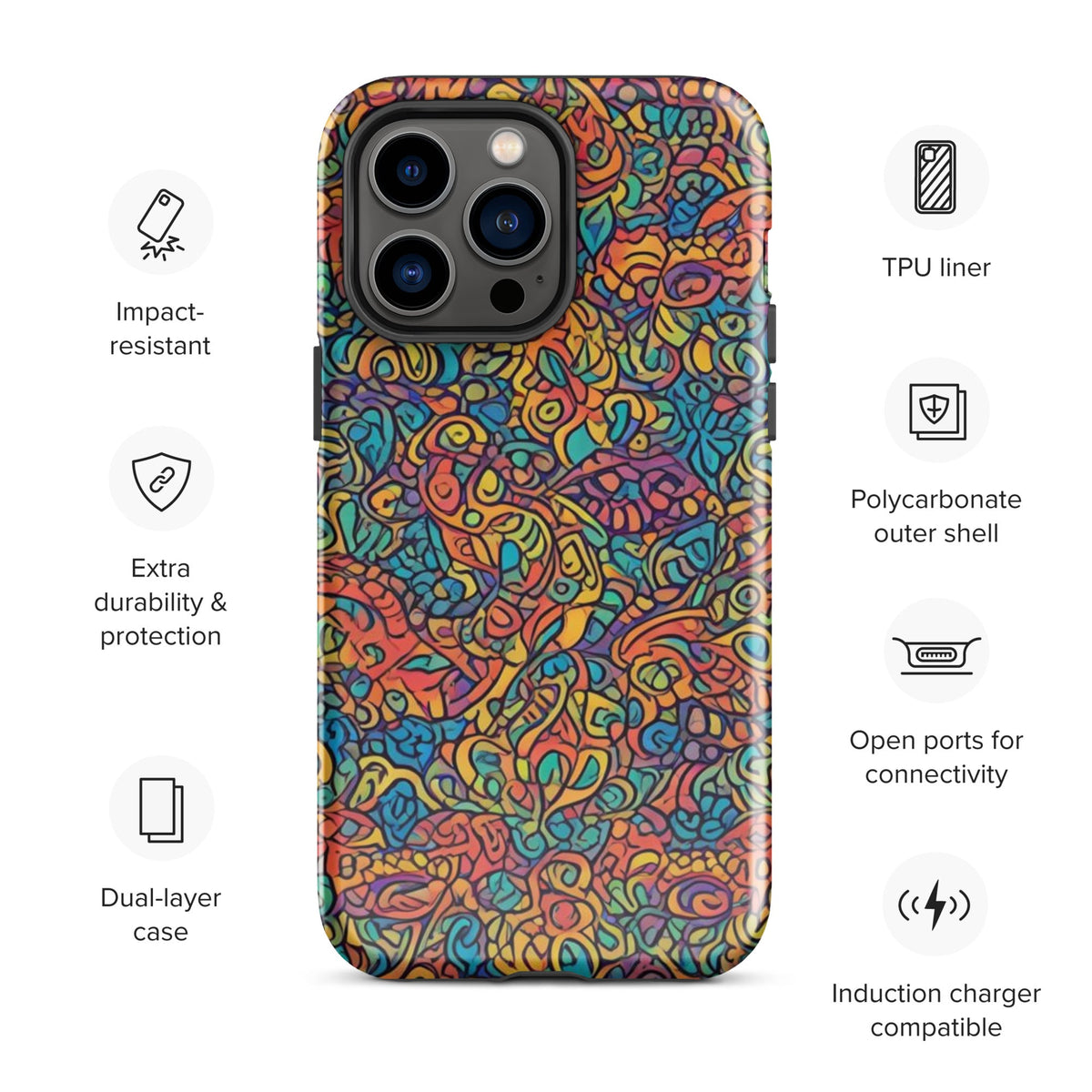 African Print Tough Case for iPhone® Funky African