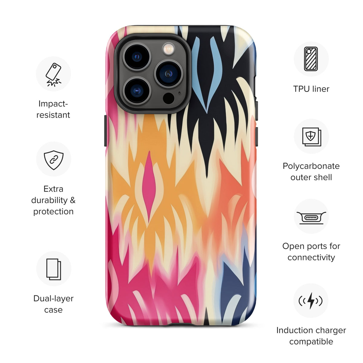 African Print Tough Case for iPhone® Funky African