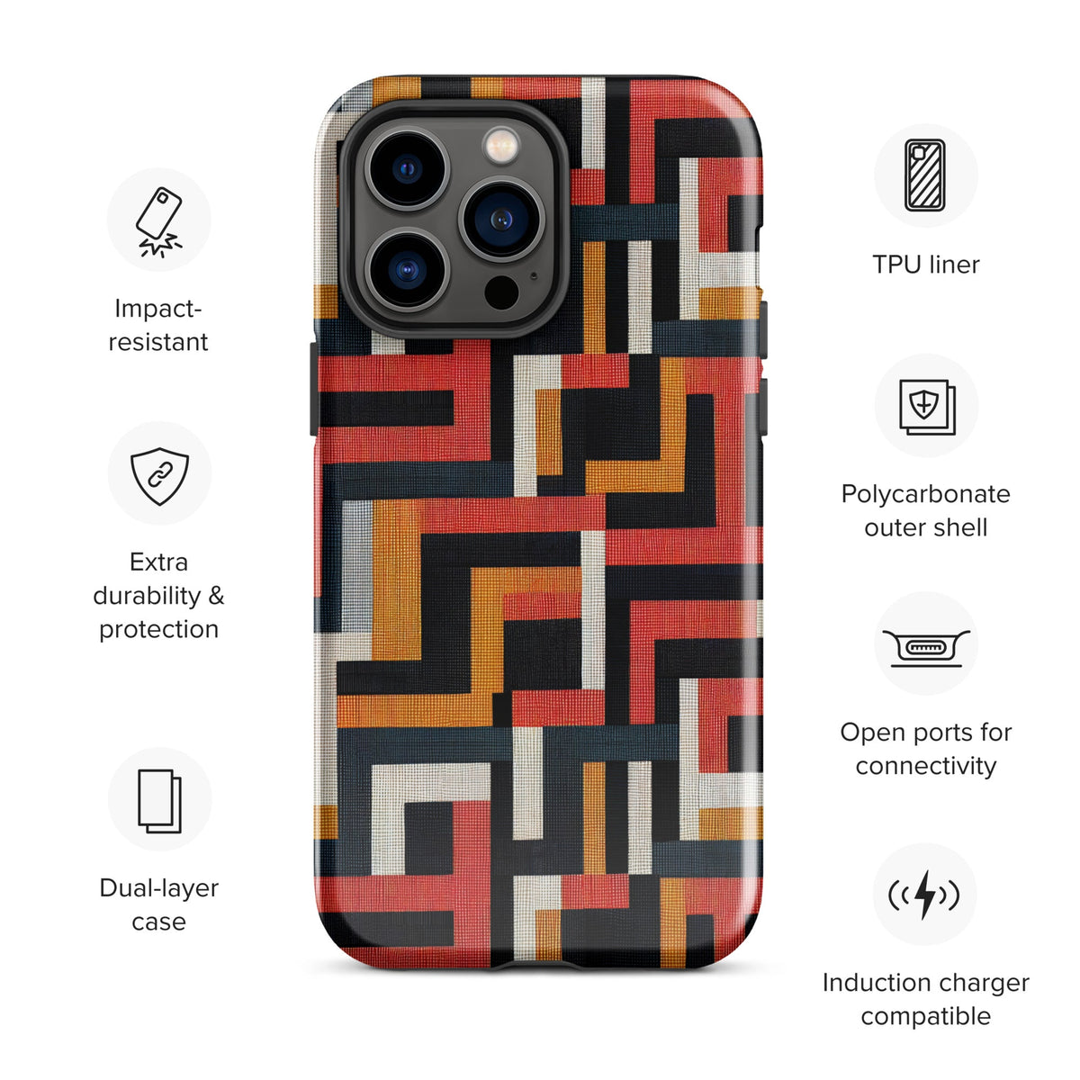 African Print Tough Case for iPhone® Funky African