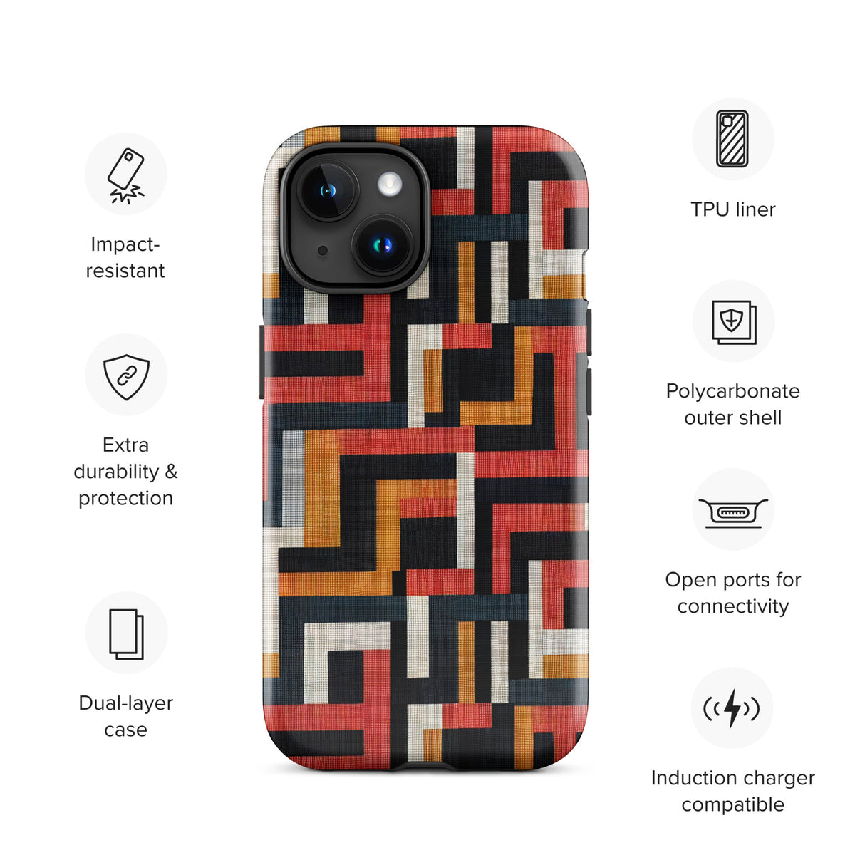 African Print Tough Case for iPhone® Funky African