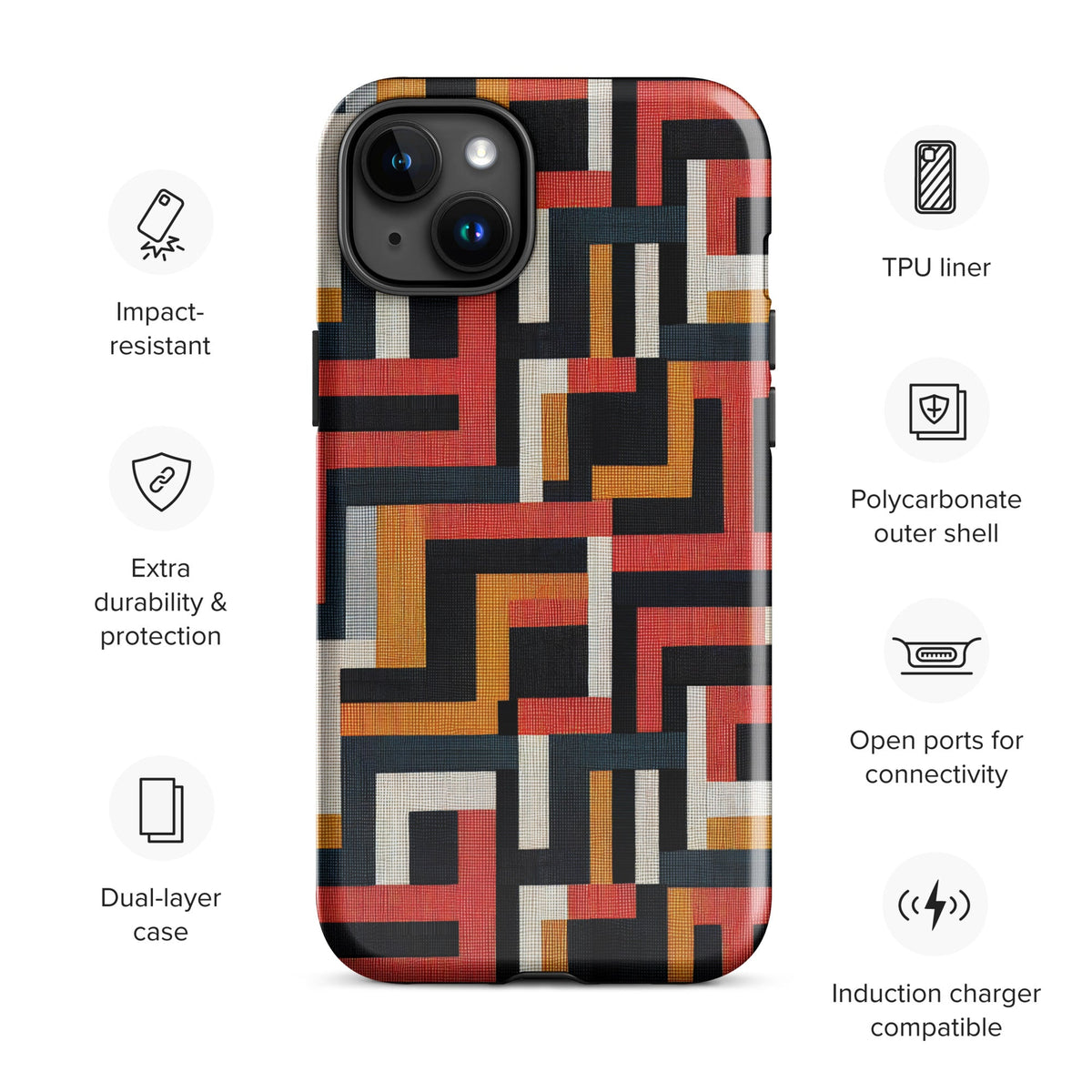 African Print Tough Case for iPhone® Funky African