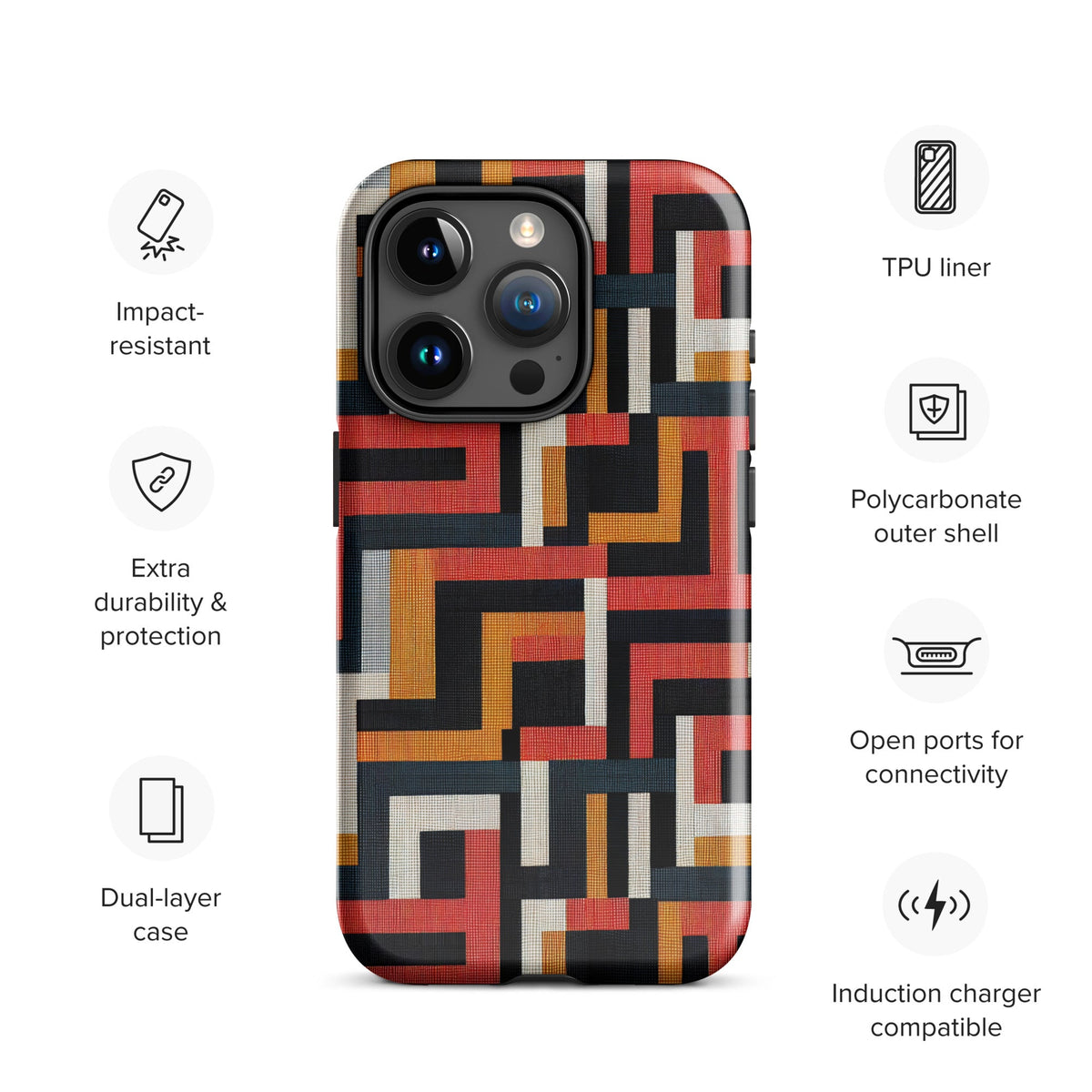 African Print Tough Case for iPhone® Funky African