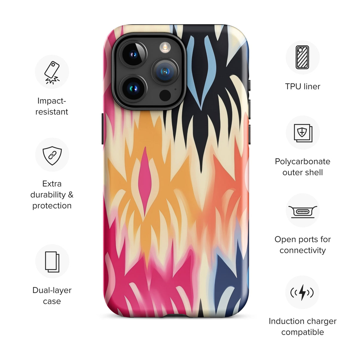 African Print Tough Case for iPhone® Funky African