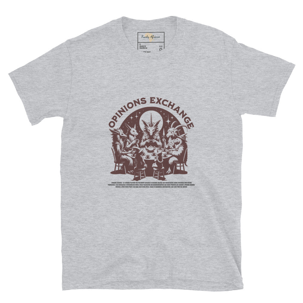 Opinions exchange unisex tee Funky African