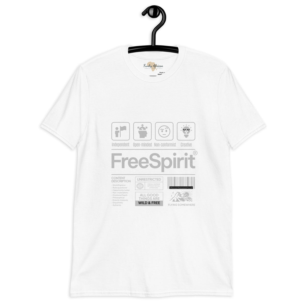 Free spirit unisex tee Funky African