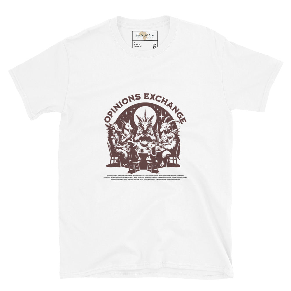 Opinions exchange unisex tee Funky African