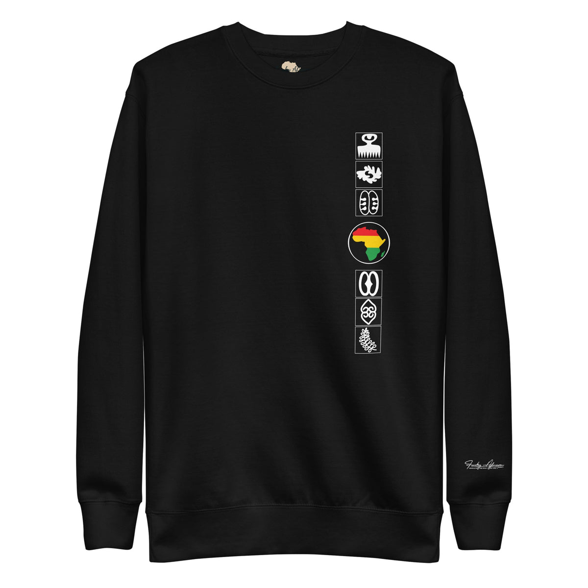 Adinkra Sided Unisex Premium Sweatshirt Funky African