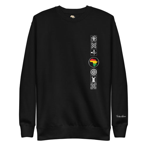 Adinkra Sided Unisex Premium Sweatshirt Funky African