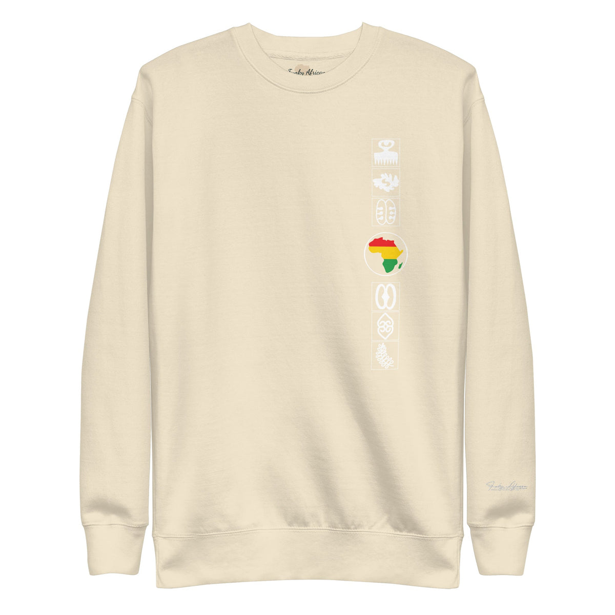 Adinkra Sided Unisex Premium Sweatshirt Funky African