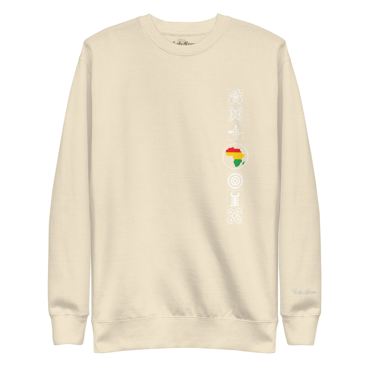 Adinkra Sided Unisex Premium Sweatshirt Funky African