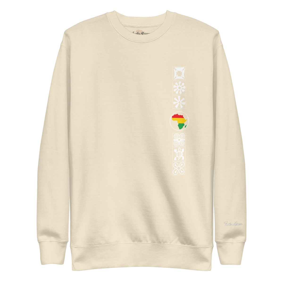 Adinkra Sided Unisex Premium Sweatshirt Funky African