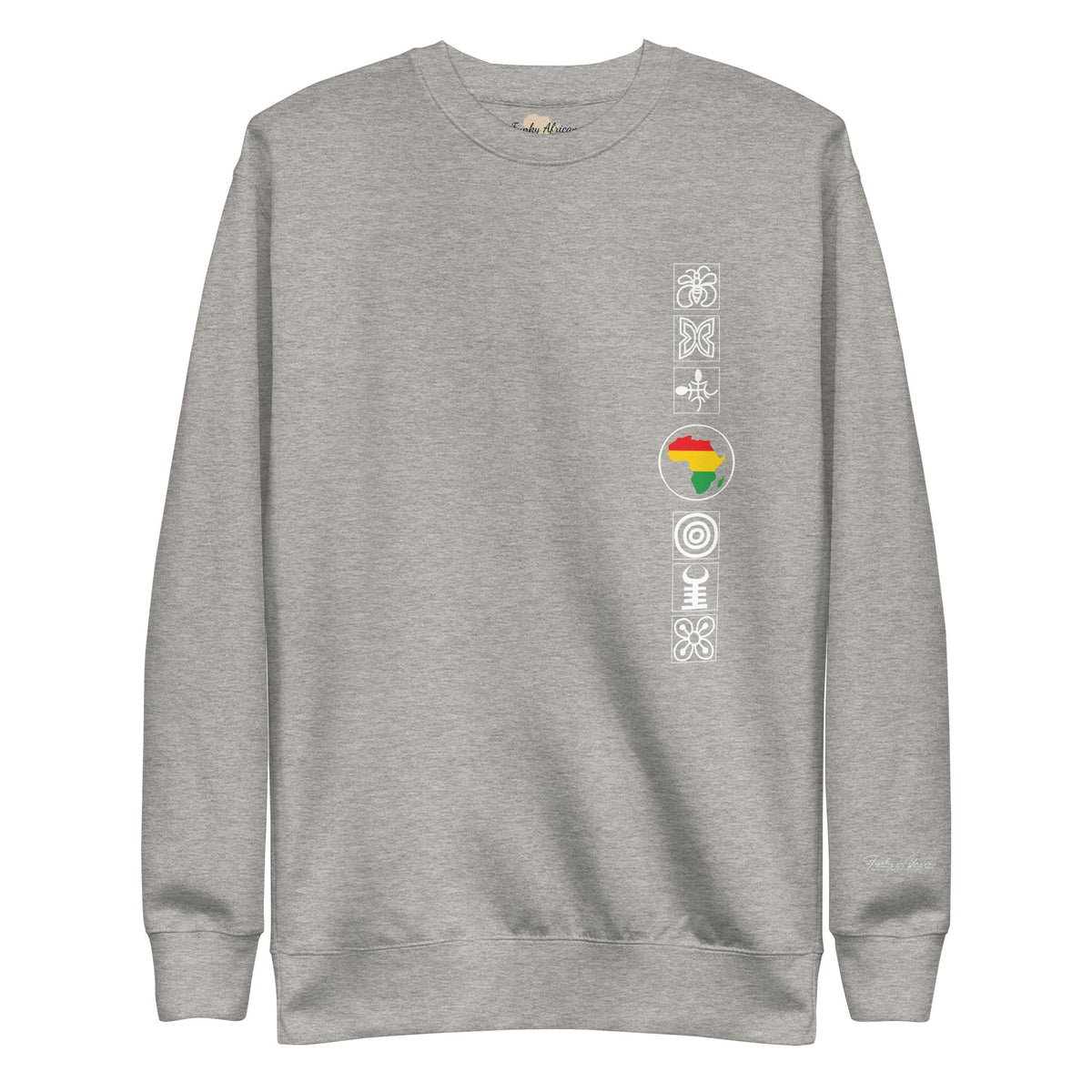 Adinkra Sided Unisex Premium Sweatshirt Funky African