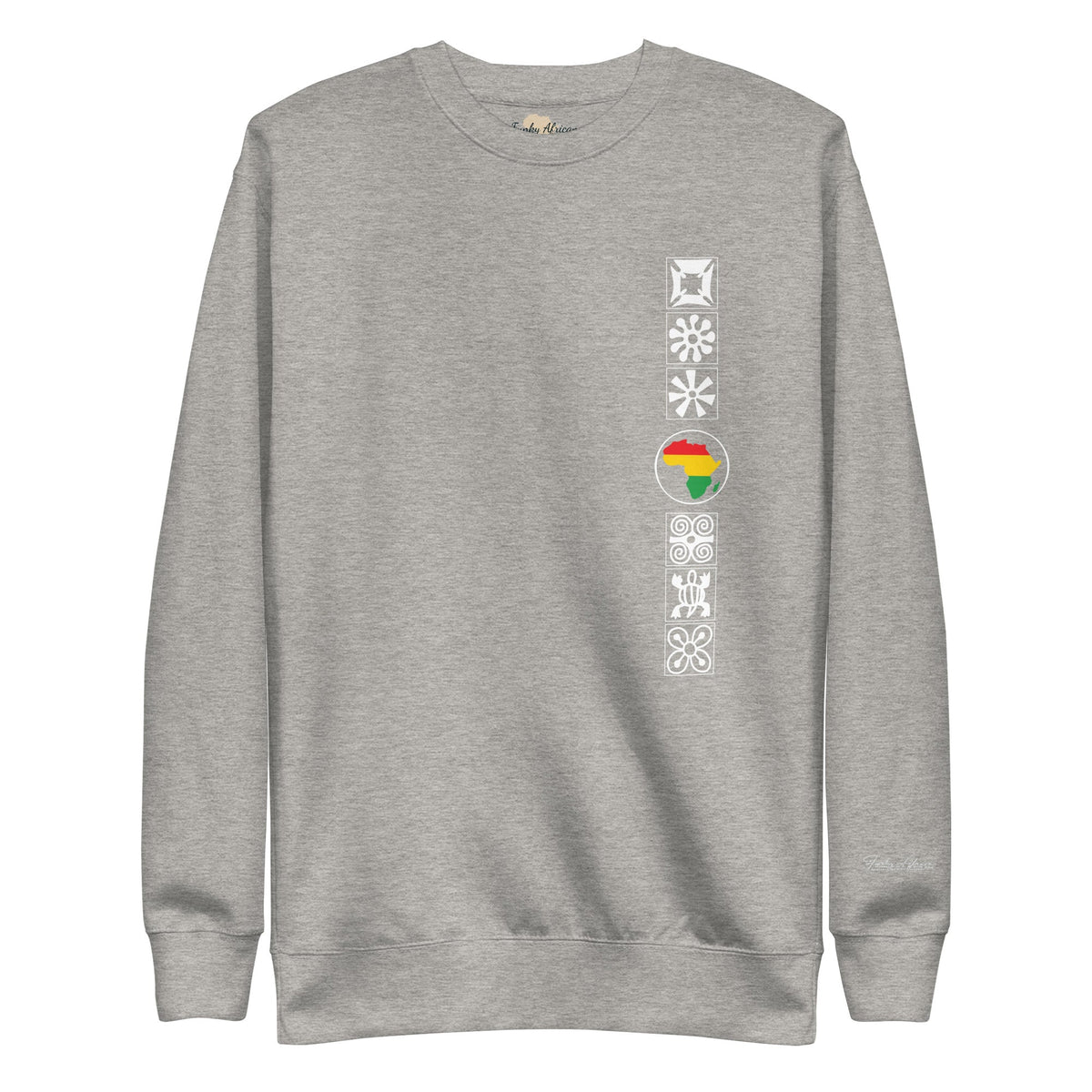 Adinkra Sided Unisex Premium Sweatshirt Funky African