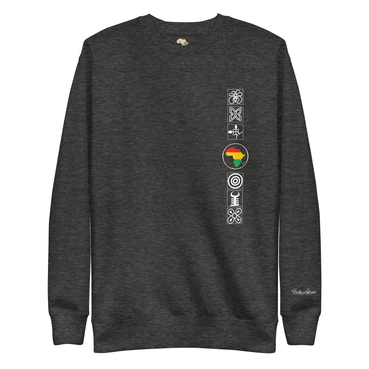 Adinkra Sided Unisex Premium Sweatshirt Funky African