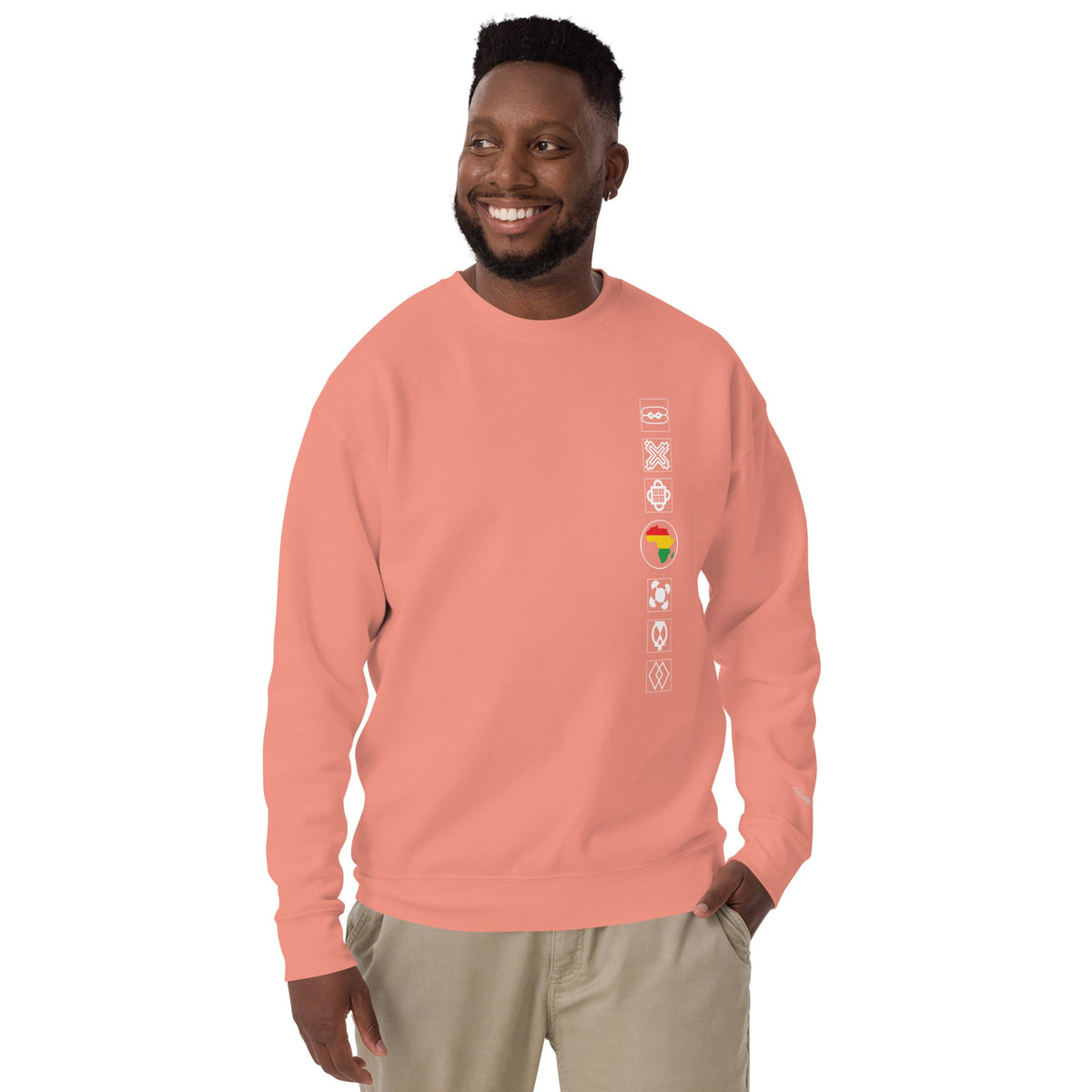 Adinkra Sided Unisex Premium Sweatshirt Funky African