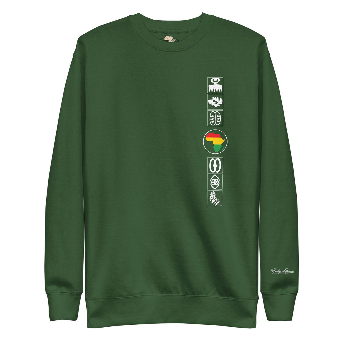 Adinkra Sided Unisex Premium Sweatshirt Funky African