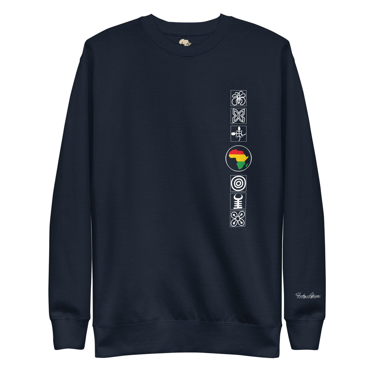 Adinkra Sided Unisex Premium Sweatshirt Funky African