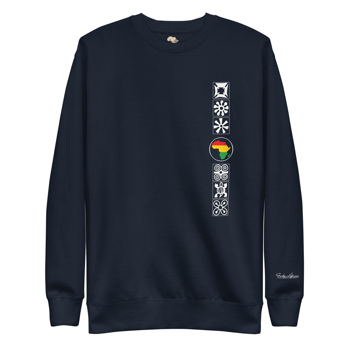 Adinkra Sided Unisex Premium Sweatshirt Funky African