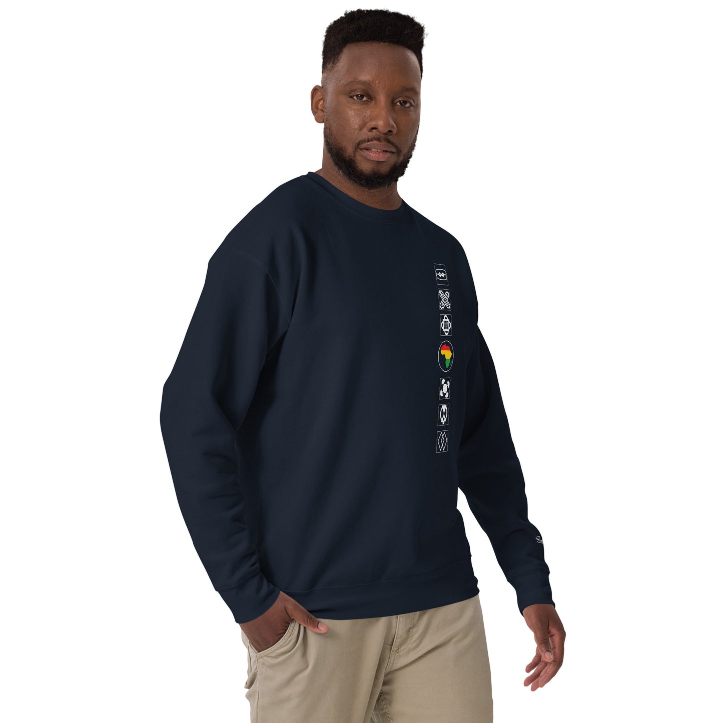 Adinkra Sided Unisex Premium Sweatshirt