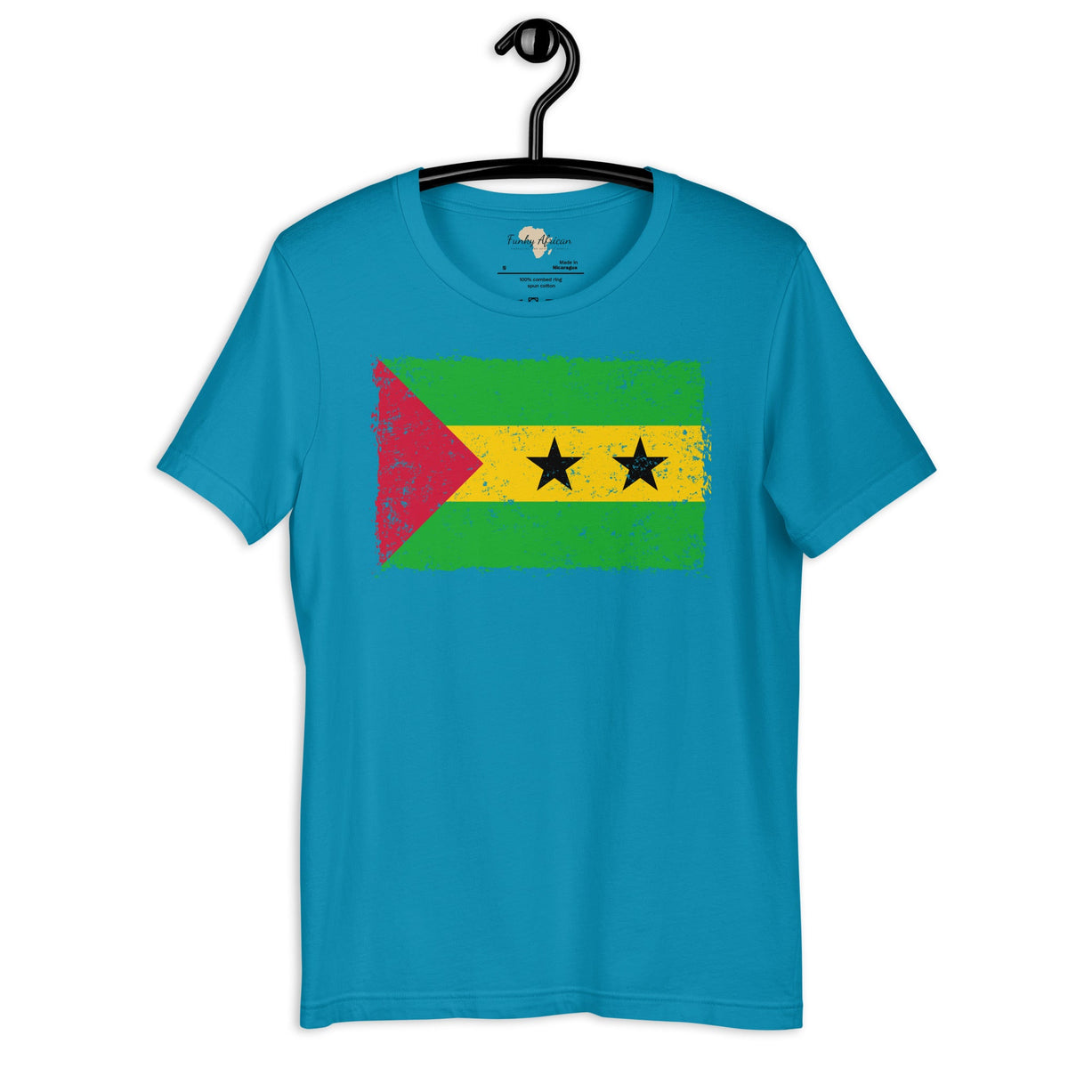 São Tomé and Príncipe grunge unisex tee Funky African