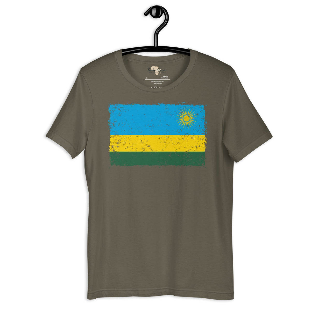 Rwanda grunge unisex tee Funky African