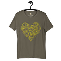 Typography heart with positive words unisex tee Funky African