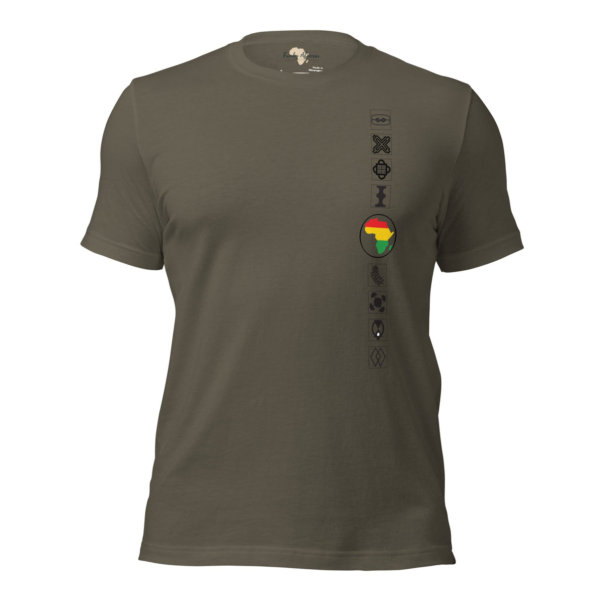 Adinkra Sided Unisex t-shirt Funky African