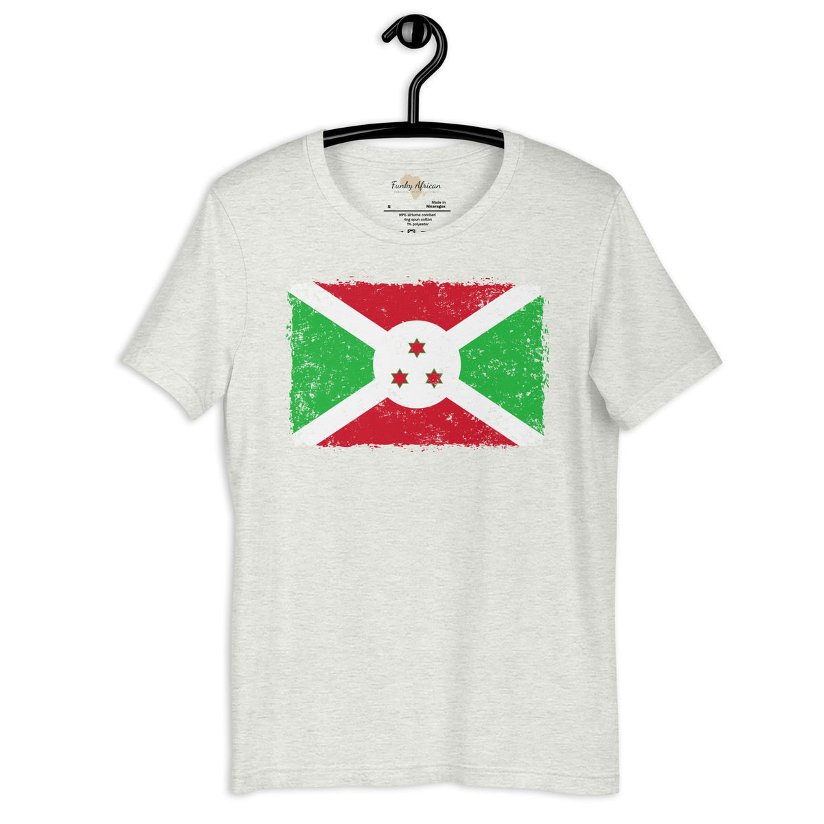 Burundi grunge unisex tee Funky African