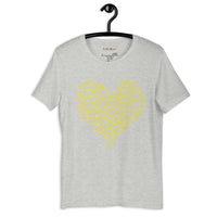 Typography heart with positive words unisex tee Funky African