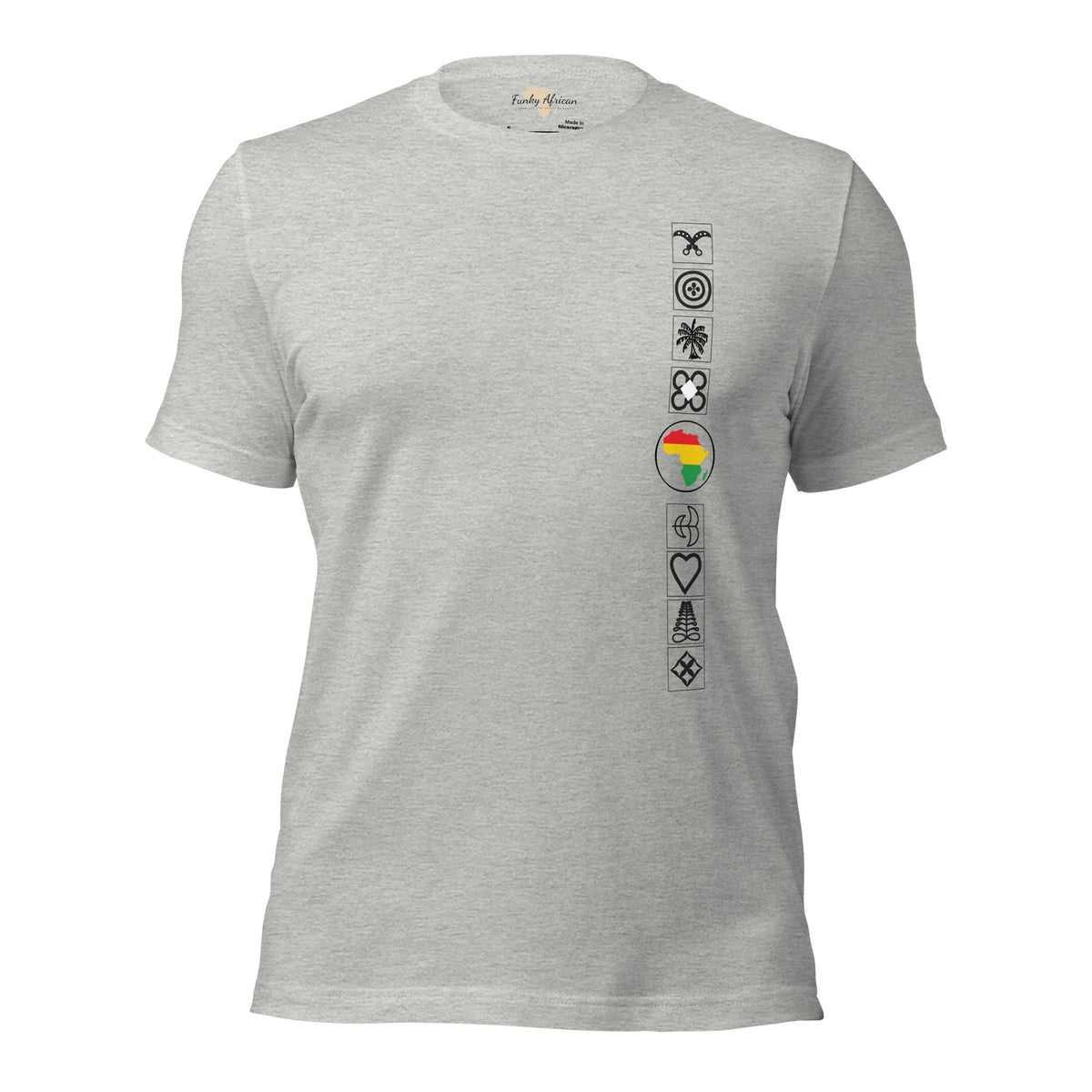 Adinkra Side Unisex t-shirt Funky African