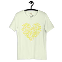Typography heart with positive words unisex tee Funky African